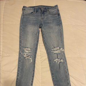 American eagle washed skinny jeans